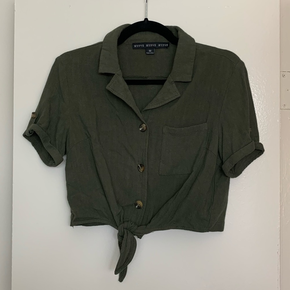 Green Crop Top